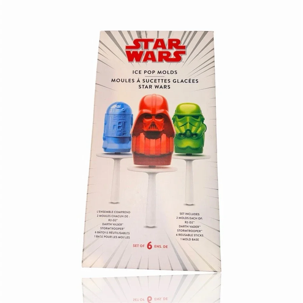 Williams Sonoma Star Wars Ice Pop Molds Set of 6 R2-D2 Vader Stormtrooper